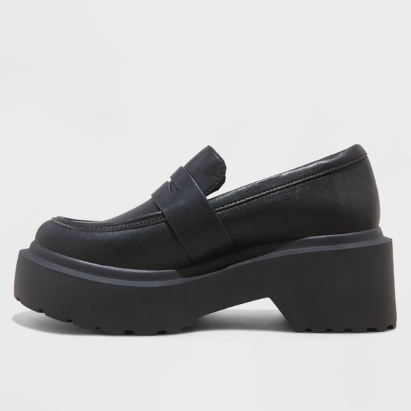 Wild fable Black Lacey Platform Loafer Size 11 - Picture 2 of 7